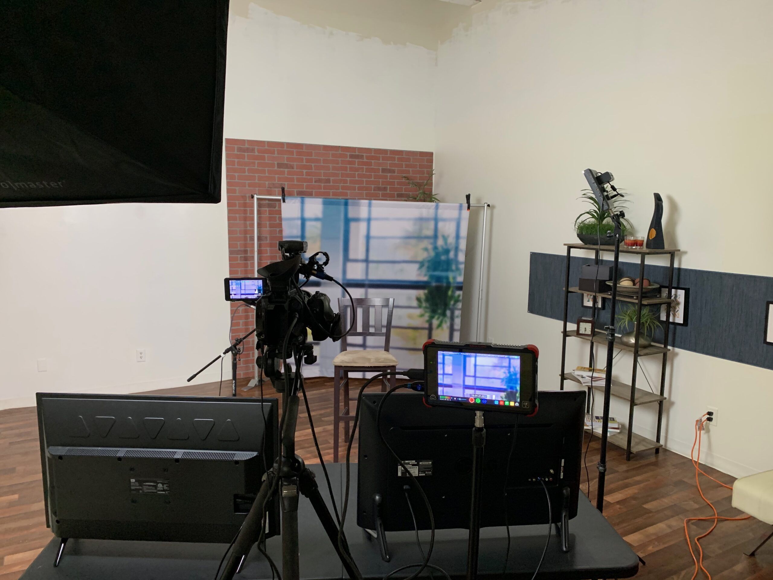 Studio set for live show broadcast