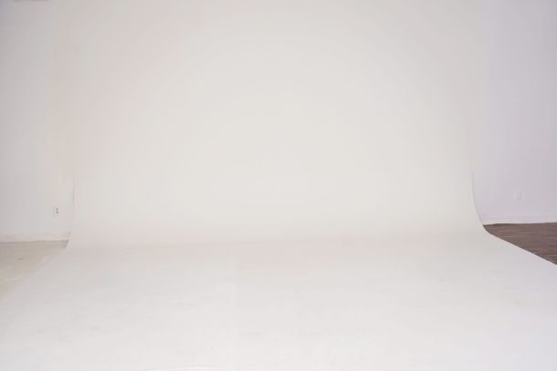 White seamless cyc wall for video and photoshoots